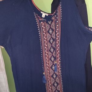 Loose Fitting shirt with multi color design